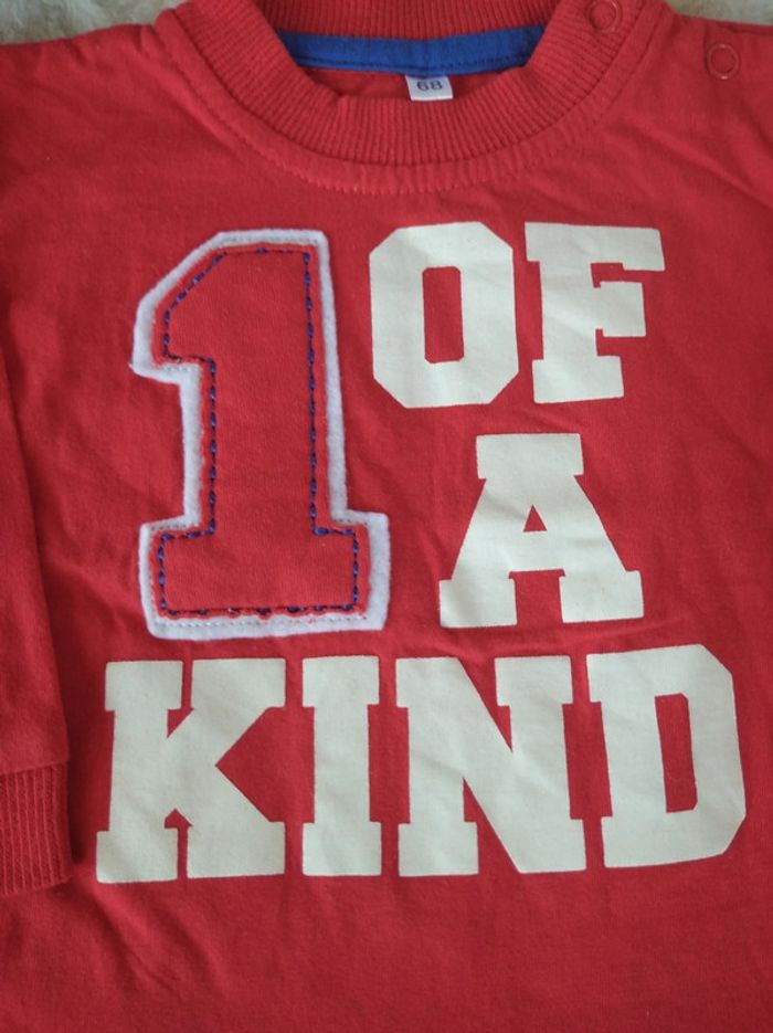 Tee shirt chemise manches longues Garçon 6 mois 1 of a kind Zeeman 100% coton - photo numéro 4