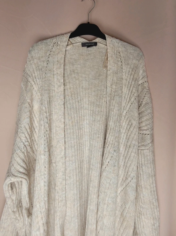 Cardigan / Gilet long beige Primark femme - photo numéro 4