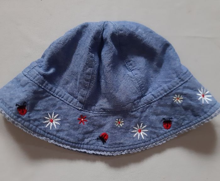 Chapeau / bob en jean fille - coccinelles - Vertbaudet  - 24/36 mois - photo numéro 2