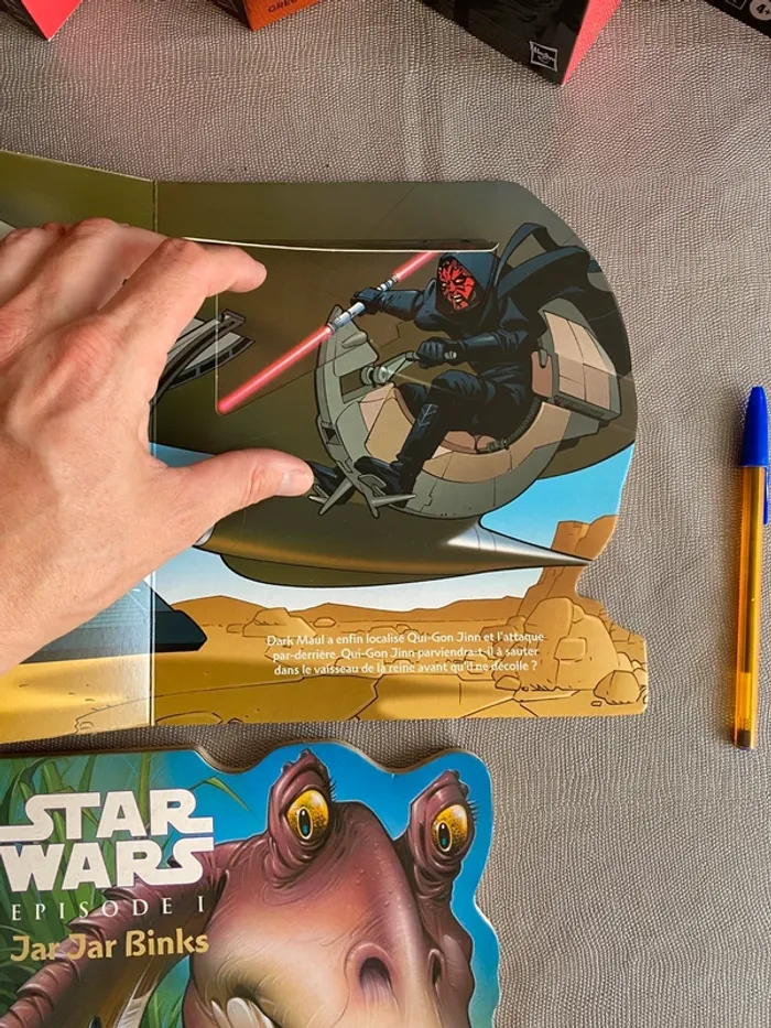 Livres à fenêtres détachables Star Wars épisode 1 - Anakin + Jar Jar - Hemma 1999 - photo numéro 3