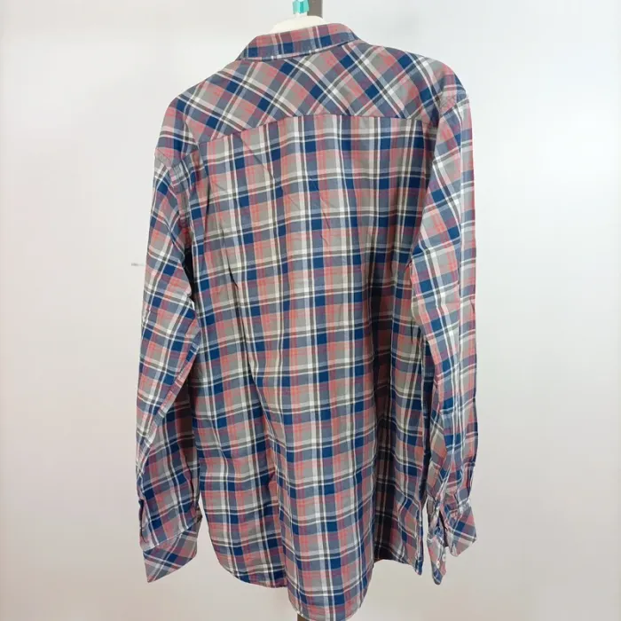 Chemise à carreaux bleu rouge gris Crossways 100 % coton taille L A902 - photo numéro 2