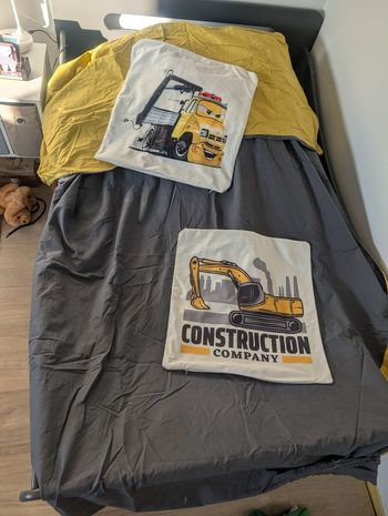 Housse de couette+ taie coussins