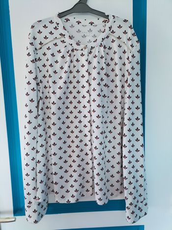 Chemisier blanc à motifs