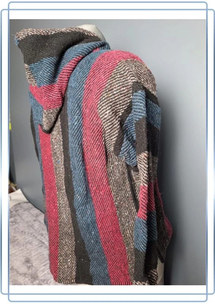 sweat a capuche / Hoodie/baja/poncho véritable mexicain - taille M -  homme / fait main - photo numéro 8