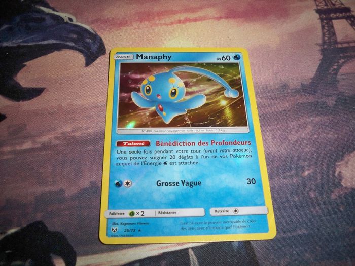 Carte Pokémon - Manaphy SLG 25 - Holo rare brillante VF légendes brillantes - photo numéro 2