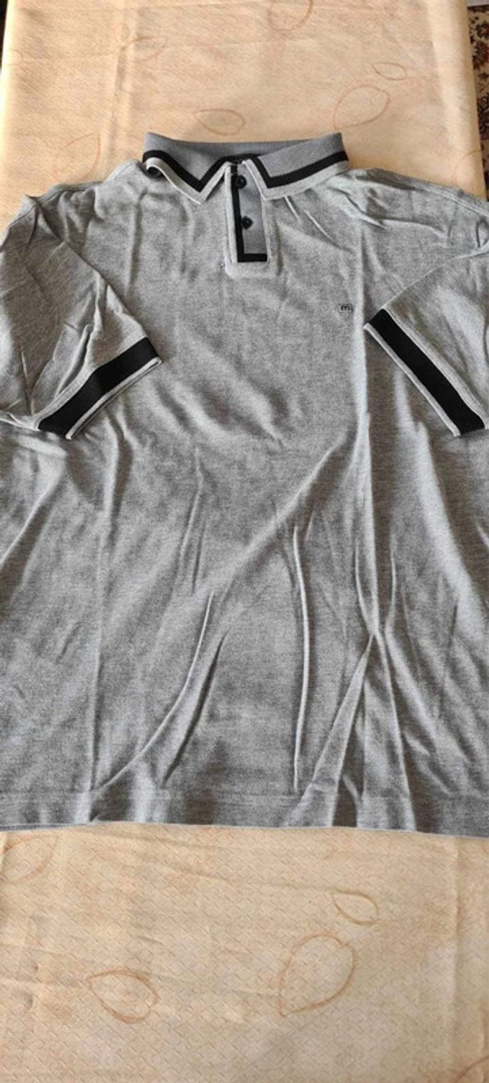 Polo gris memo’s homme taille large neuf - photo numéro 2