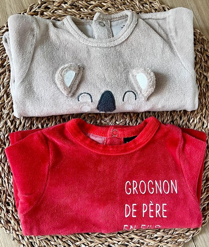 Lot de 2 pyjamas dors-bien Kiabi et Influx