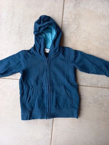 Sweat zippé bleu 12 mois H et M