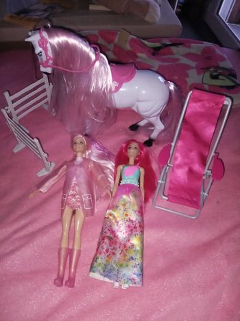 Ensemble de poupées Barbie et cheval 
