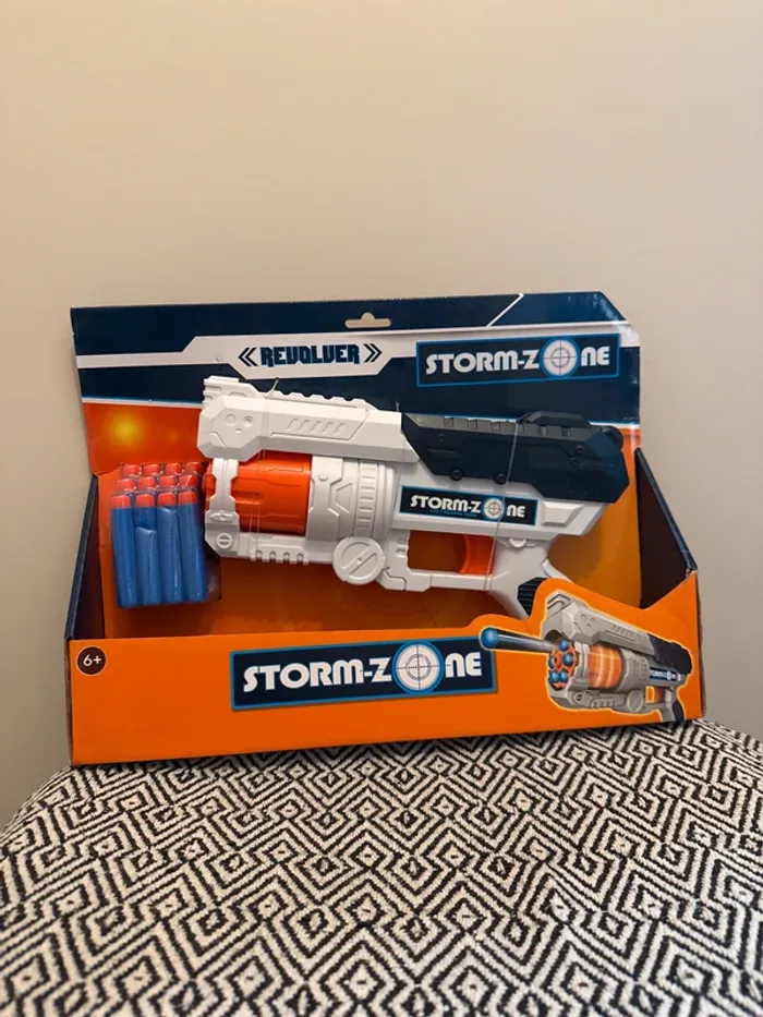 Pistolet Storm-zone 27cm + 12 fléchettes en mousse - 6 ans et +