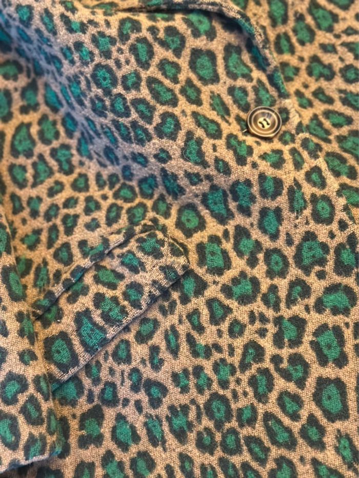 Manteau imprimé léopard vert – Garçonne – Taille unique - photo numéro 10