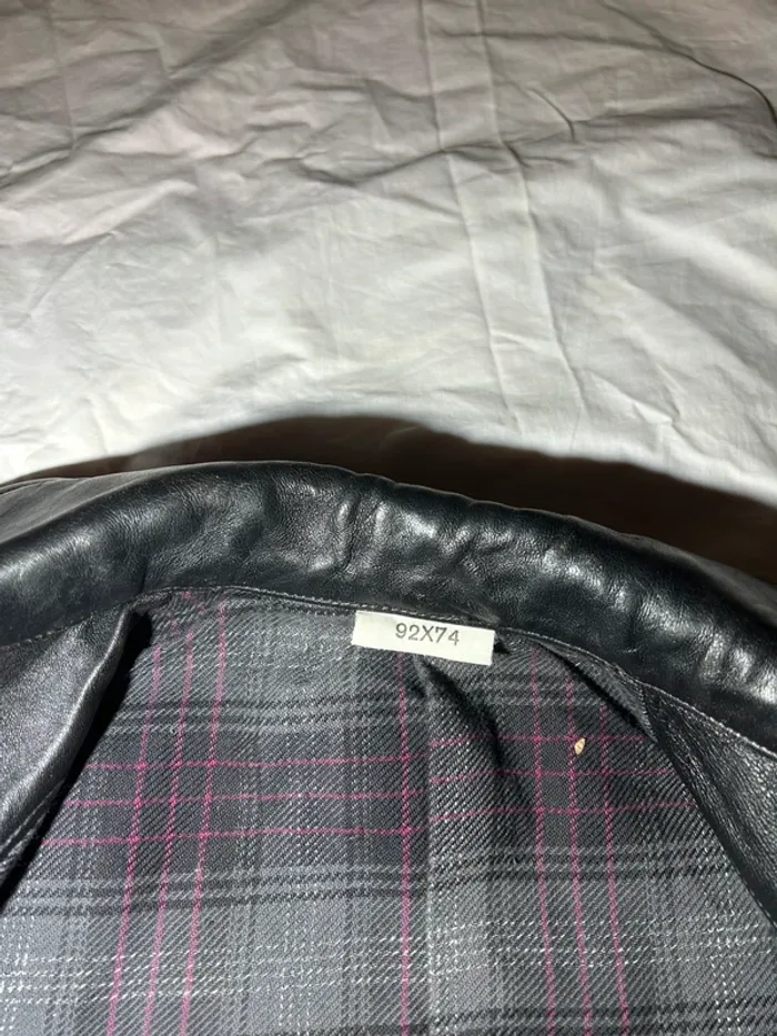 Veste en cuir vintage M. I. C cuir - photo numéro 16