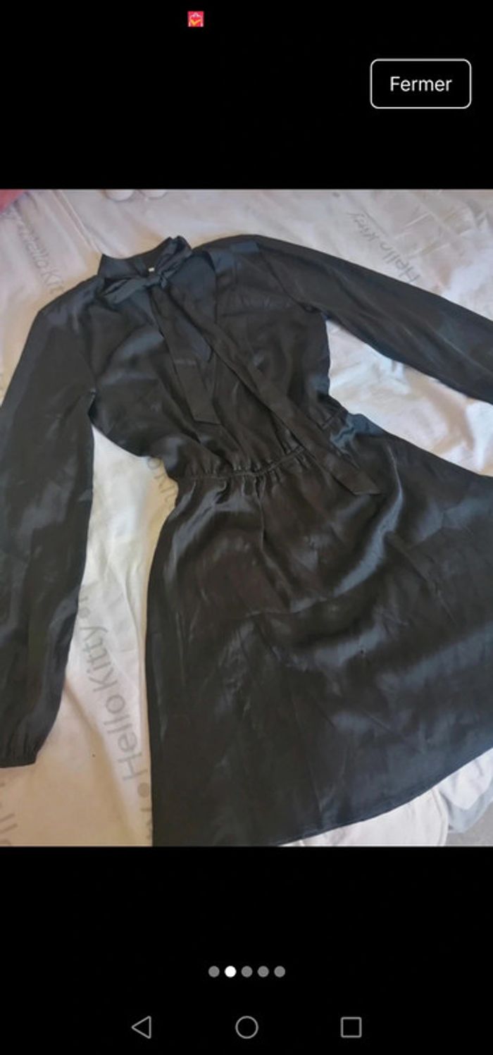 Robe noir satiné dicideo vintage - photo numéro 2