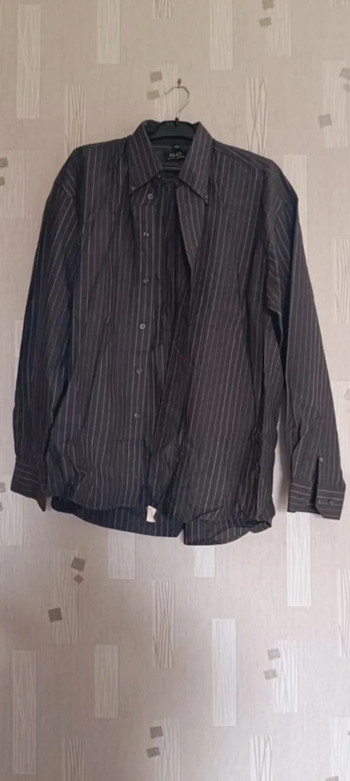196- Chemise rayé, 39/40, B.O. city wear