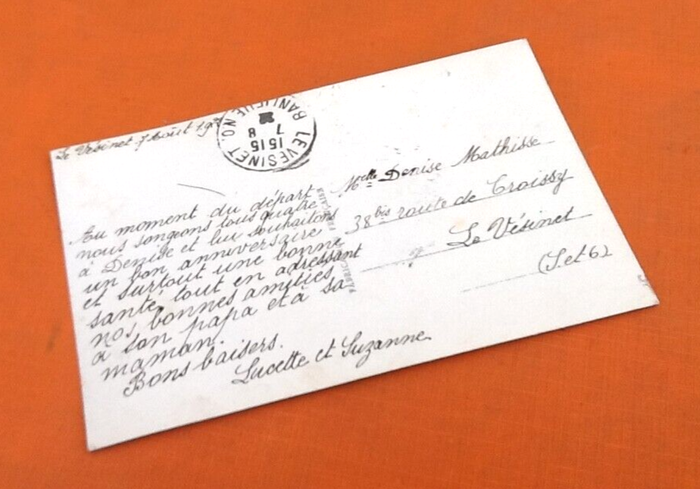 Carte postale ancienne Porte Bonheur Trèfle à quatre feuilles - photo numéro 2