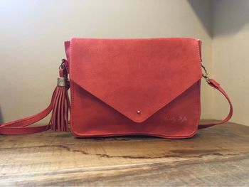 Sac bandoulière corail et tissu ananas