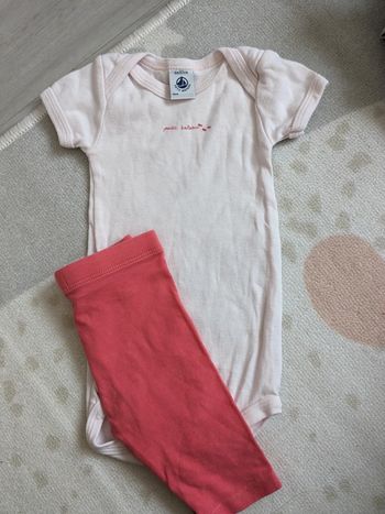 Ensemble body Petit Bateau et legging court Obaïbi