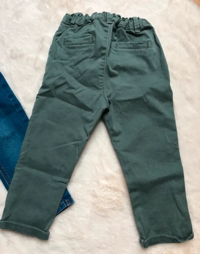 Lot 4 pantalons / jeans 24 mois 86/92cm Zara Kiabi Gémo - photo numéro 9