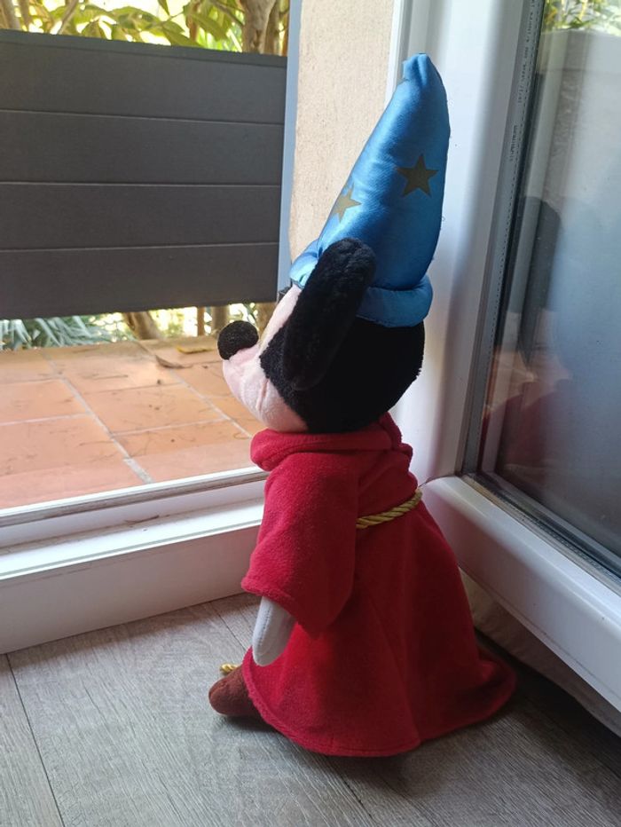 Peluche Mickey Fantasia Magicien Vintage rare. - photo numéro 6