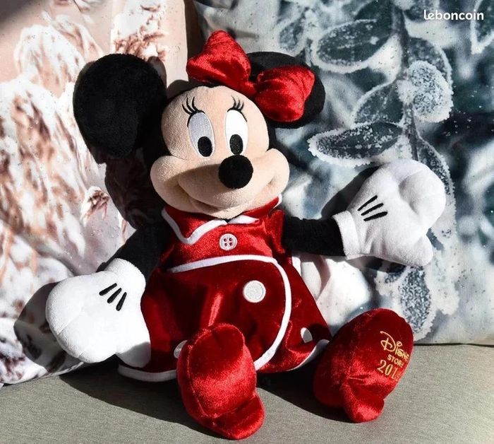 Peluche Minnie fete Noel Disney store 42 cm env.