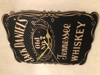 Horloge Jack Daniel's en bois neuve