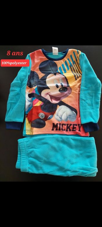 Pyjama chaud Mickey garçon 8ans