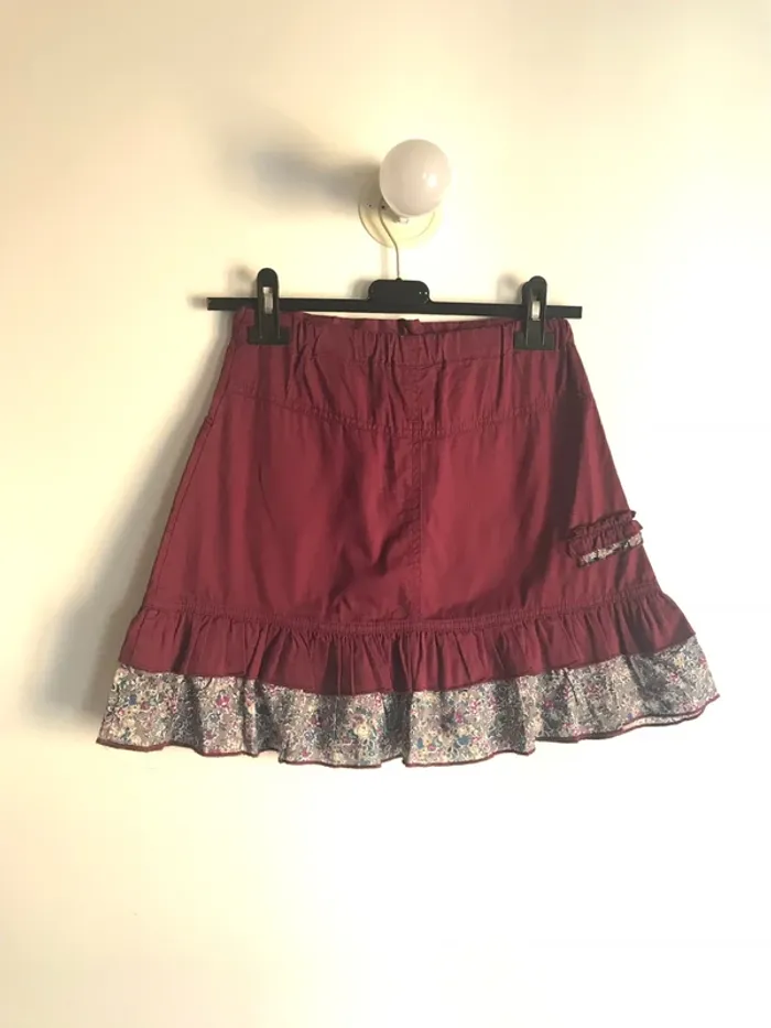 Jupe 10 ans bordeaux à volants - photo numéro 7