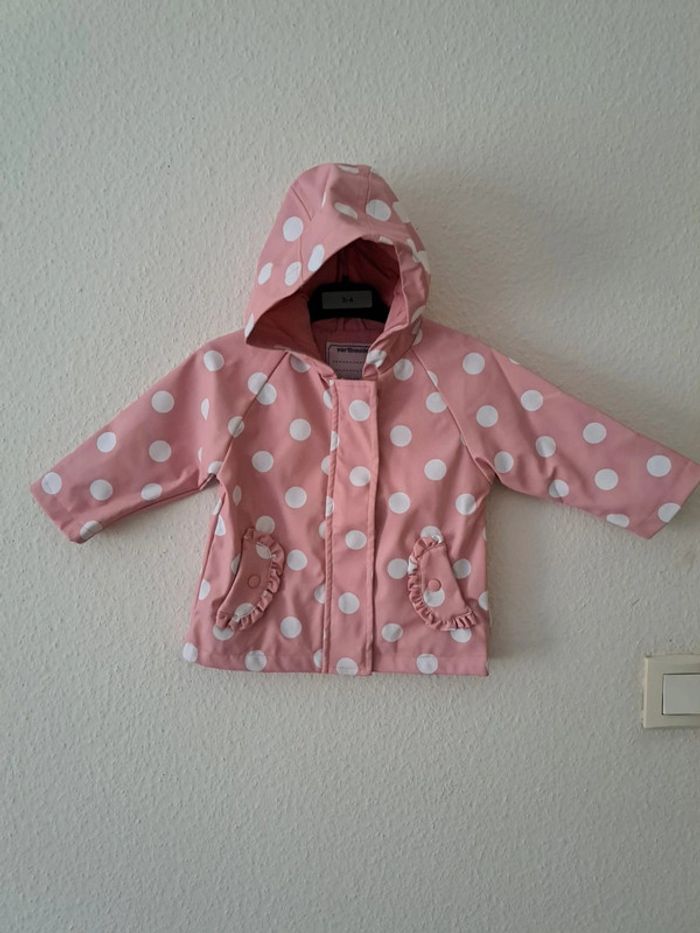 Impermeable fille rose à pois 12 mois Vertbaudet