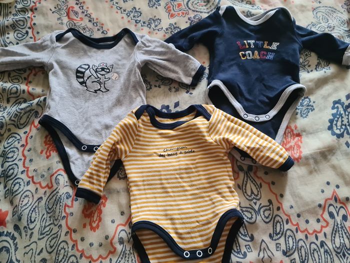 3 bodies vertbaudet 1 mois