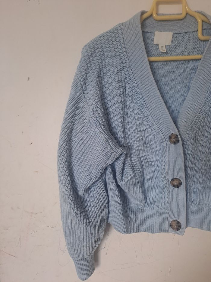 Gilet bleu clair H&M Taille S - photo numéro 4