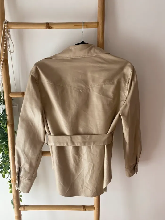 Surchemise en similicuir beige - photo numéro 7