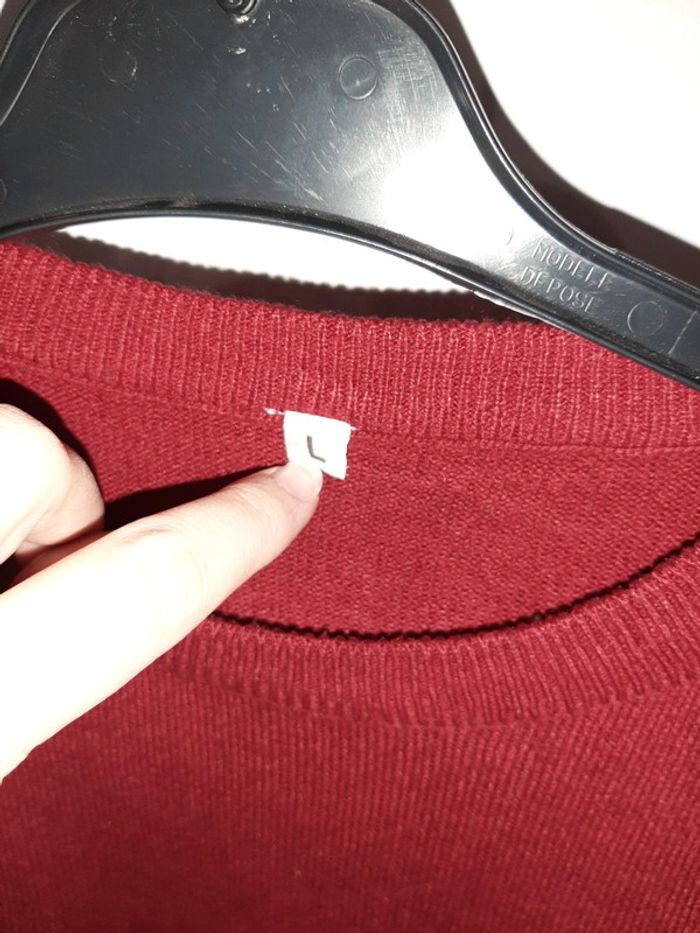 Pull rouge taille L - photo numéro 2