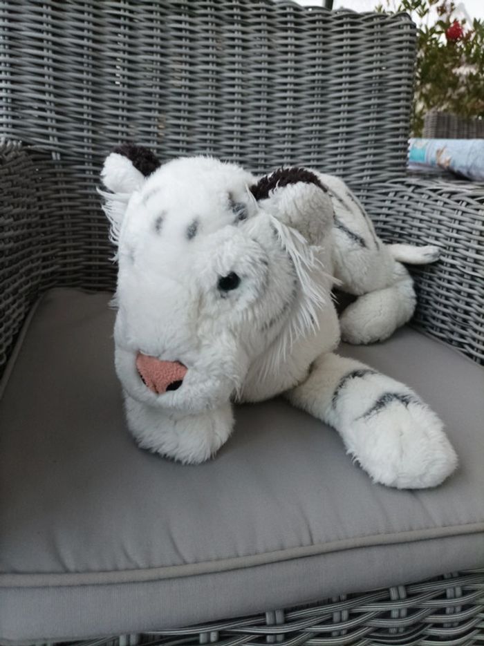 Magnifique peluche tigre blanc neuve