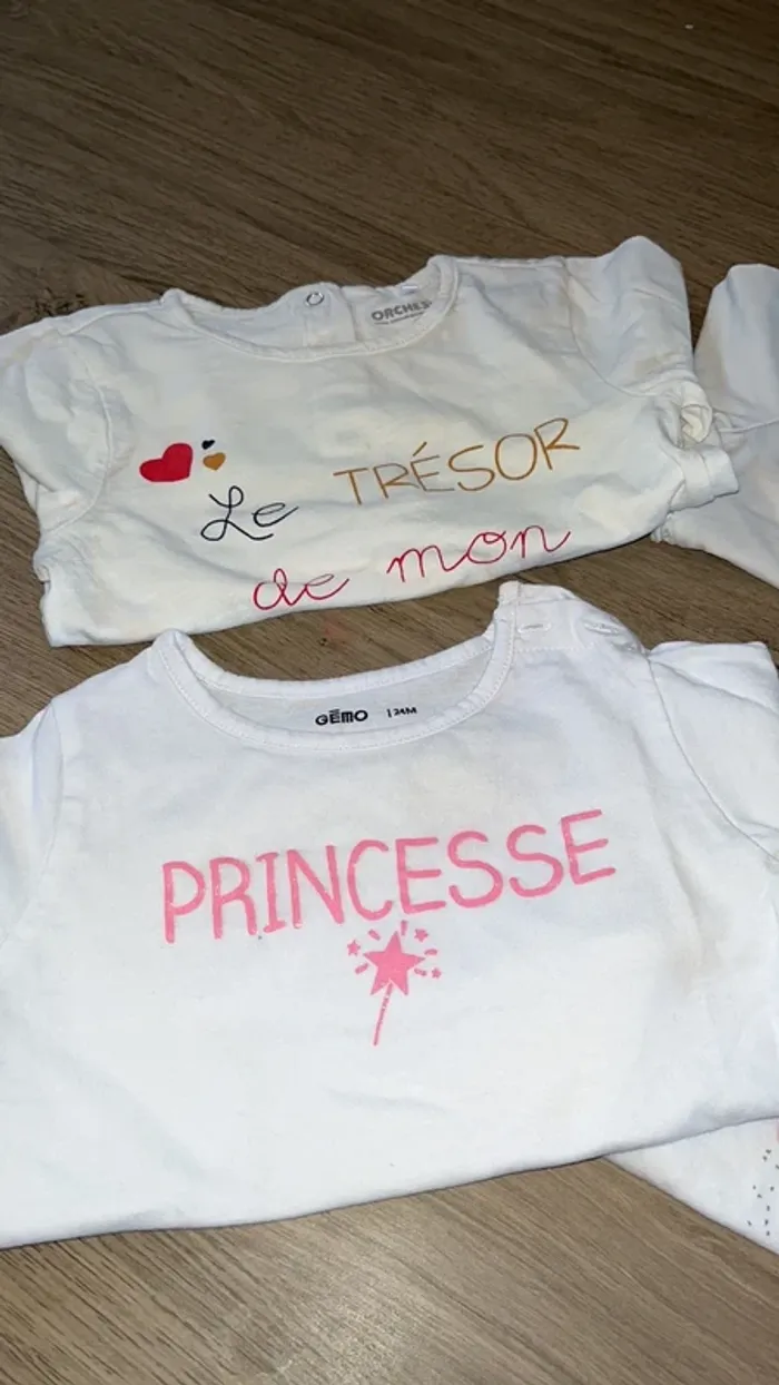 Lot de 4 haut manche longue 2 orchestra 23 mois et 36 mois ( taille petit ) et 2 gemo 24 mois - photo numéro 2