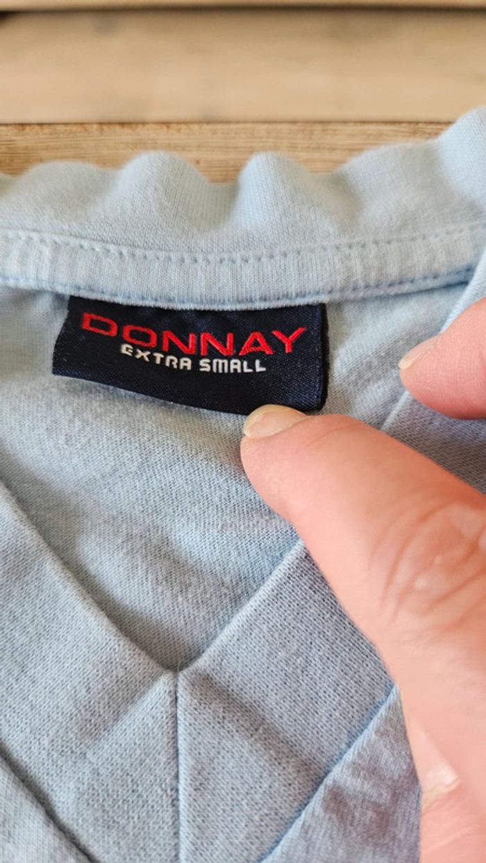 T shirt homme bleu clair, à manches courtes, Donnay, XL - photo numéro 5