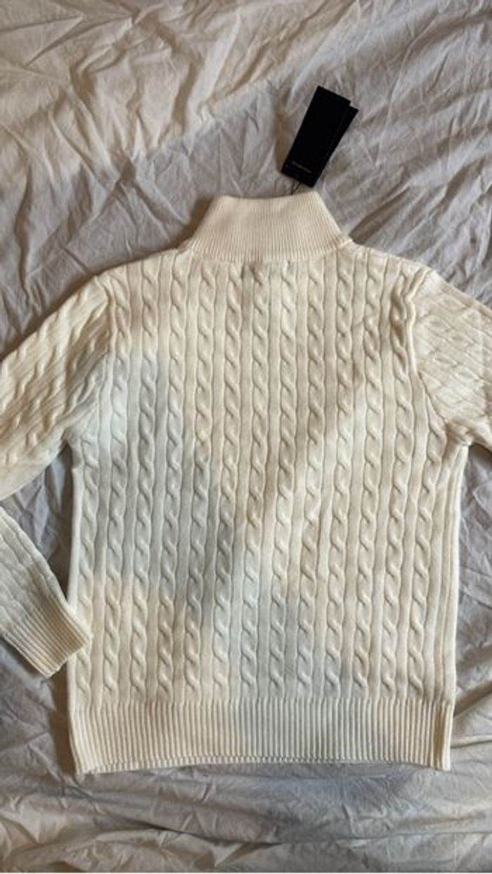 Zip torsadé Ralph Lauren blanc neuf - photo numéro 5