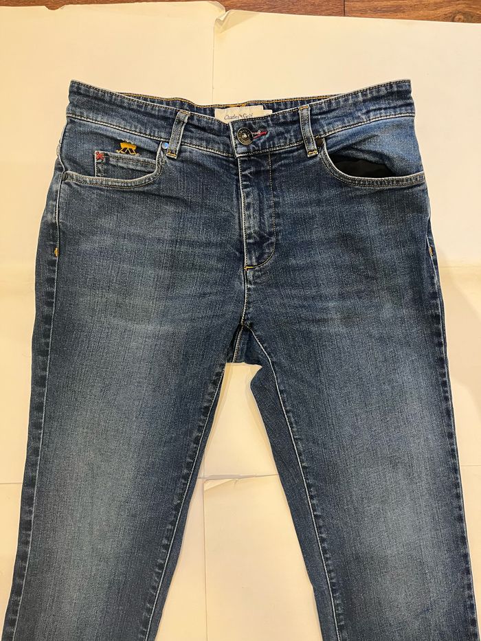 Jean bleu foncé coupe ajustée charles le golf taille 38 - photo numéro 5