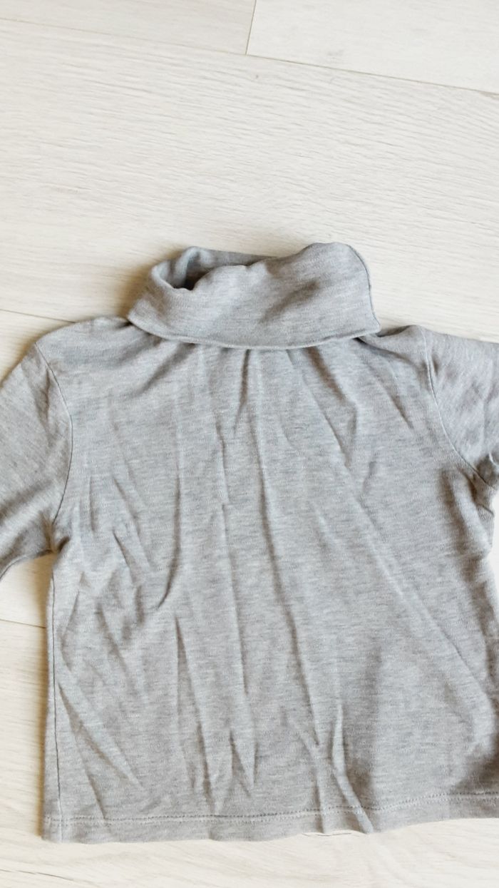 Vêtement mixte garçon fille tee-shirt manches longues sous-pull gris Okaïdi 3 ans - photo numéro 2