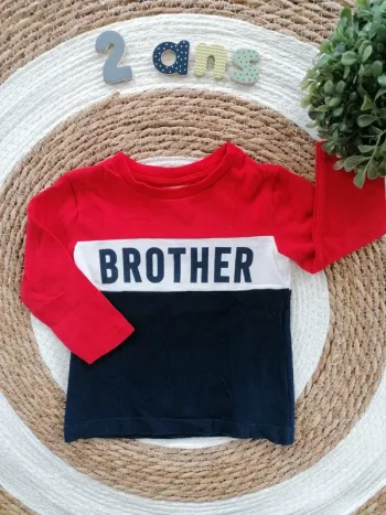 Tee-shirt manches longues "Brother" - Tape à l'oeil - 2 ans