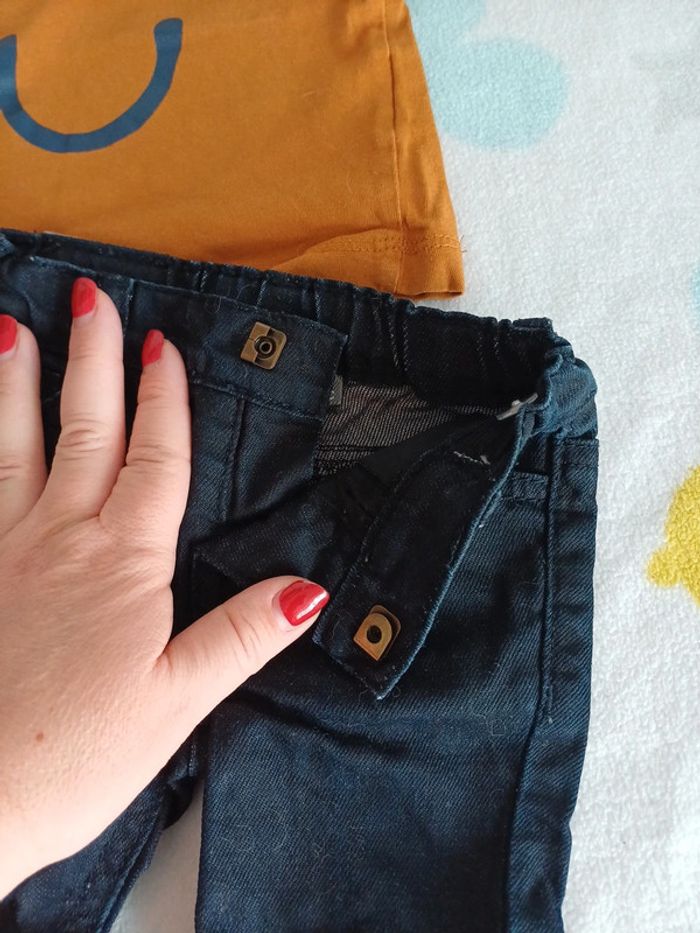 Ensemble jean et t-shirt 3 mois jbc - photo numéro 2