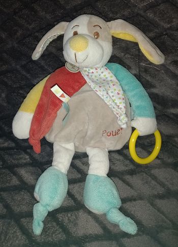 Doudou peluche chien Diablotin d activités- Baby Nat