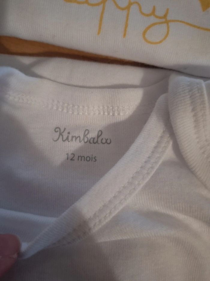 Lot de bodies manches longues taille 12mois marque kimbaloo très bon état - photo numéro 5