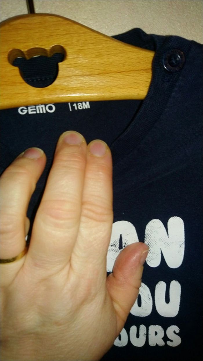 Superbe tee shirt Gemo 18 mois maman i love you pour toujours - photo numéro 4