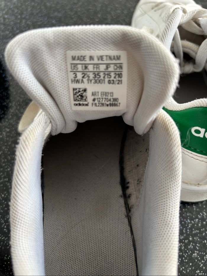Adidas - basket blanches et vertes T35 - photo numéro 4