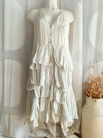 Sonia Rykiel | Robe à volant effet lin | t. 40