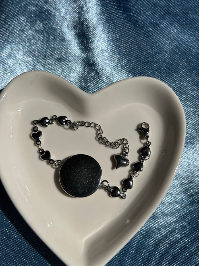 Bracelet argenté avec fleurs séchées - photo numéro 8