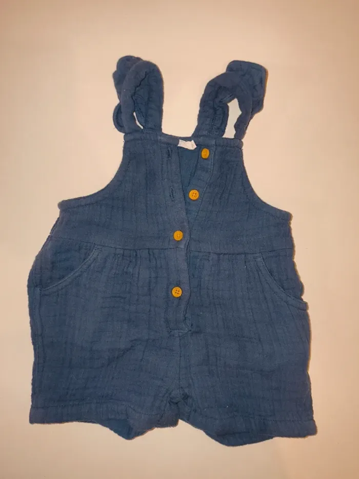 Salopette bout'chou 12 mois bleu marine mixte