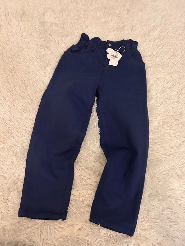 Pantalon bleu 7/8eme 8 ans fille neuf