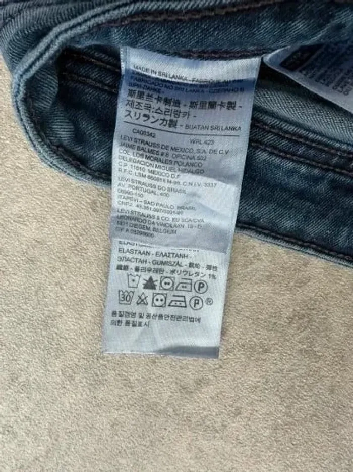 Jeans Levi's 529 W28 FR38 L30 coupe droite bleu marine Femme Women pan581b - photo numéro 5