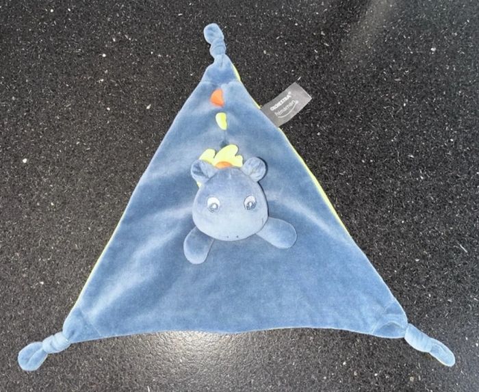 Doudou dragon plat bleu vert orchestra - photo numéro 2